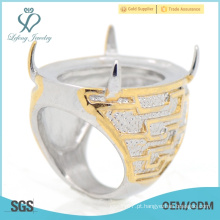 Elegante ouro amarelo badu anéis com anéis de aço inoxidável dedo para homens atacado